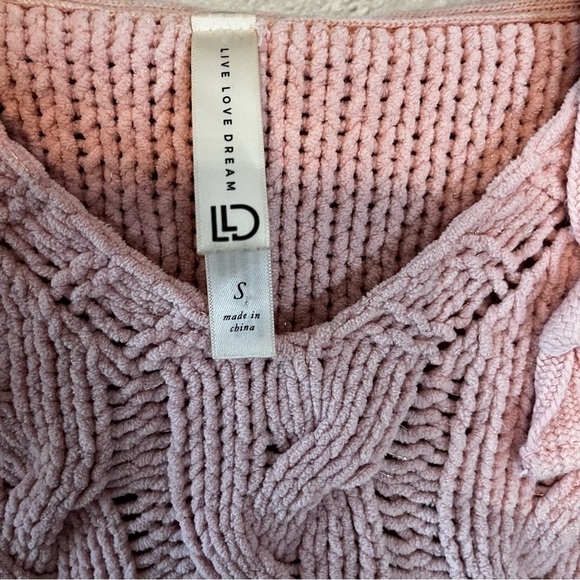 LIVE Love Dream Peach V-Neck Hooded Sweater Size Small - Picture 3 of 6